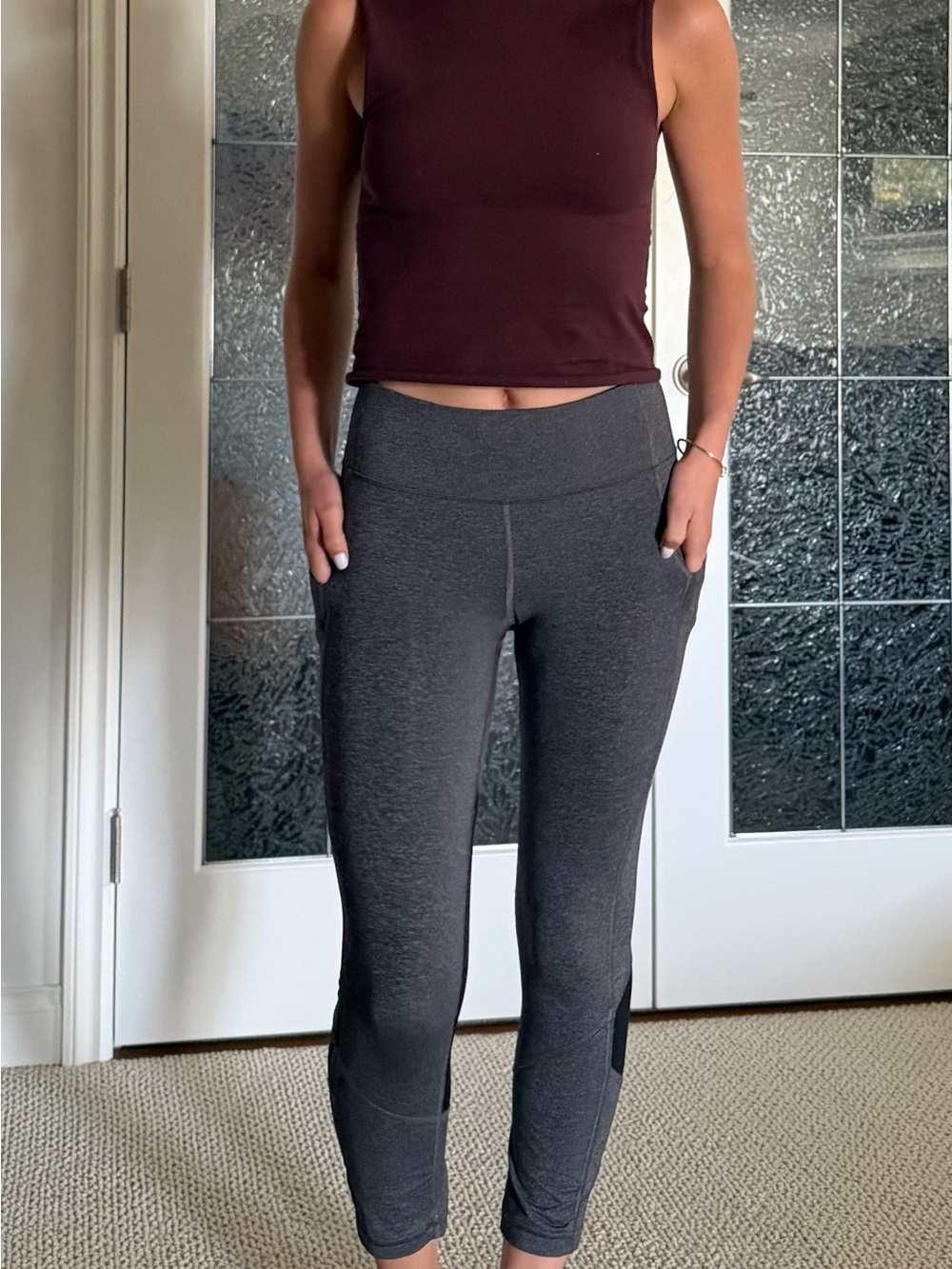 Women’s Lulu High-Rise Gray Active Leggings